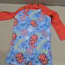 Disney Marvel Spider-man Baby Swimsuit for Boys Toddler Bathing Suit UPF 50+ Rash Guard Zipper Long Sleeves Color Block 9-12M