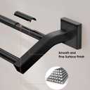 Alise Bath Double Towel Bars Towel Racks for Bathroom Lavatory,Wall Mount Towel Holder Heavy Duty SUS304 Stainless Steel Towel Hanger Towel Rail,Matte Black,32 Inch