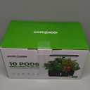 Ahopegarden Indoor Garden Hydroponics Growing System: 10 Pods Plant Germination Kit Herb Vegetable Growth Lamp Countertop with LED Grow Light - Hydrophonic Planter Grower Harvest Lettuce (Black)