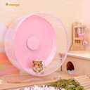 Niteangel Super-Silent Hamster Exercise Wheels: - Quiet Spinner Hamster Running Wheels with Adjustable Stand for Hamsters Gerbils Mice Or Other Small Animals (L, Pink)