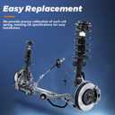 KUIPERAUTO Front Complete Strut Coil Spring Assembly Compatible for 2003-2008 Toyota Corolla 172115 172114 (2PCS)