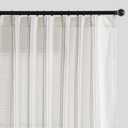 jinchan Striped Linen Curtains 84 Inch Long for Living Room Grey Stripe Semi Sheer Back Tab Light Filtering Modern Farmhouse Gray Drapes for Bedroom Window Curtain Set 2 Panels