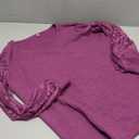 siliteelon Womens Blouses Long Sleeve Shirts V Neck Floral Lace Tops Elegant Business Casual Outfits (Medium, Purple)