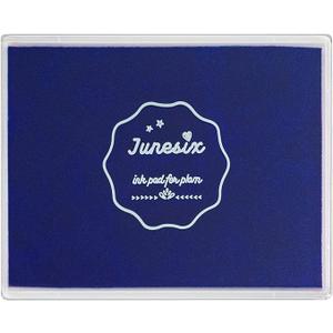 Ink Pad, 5x4'' Washable Stamp Ink Pad for Kids, Dark Blue