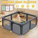 Foldable Baby Playpen, 50"x50" Playpen for Babies and Toddlers, Portable Play Yard with Mat, Baby Fence Play Area, Anti-Slip Pack and Play, Extra Large Play Pen Indoor Outdoor Kids Activity Center