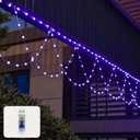 XIXIANGLIAN Globe String Lights, 13.1 Feet 138 LED Color Changing String Lights - 8 Modes, Waterproof for Party, Holiday, Wedding Decoration(Purple, USB)