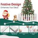 Christmas Tree Fence, 35PCS Thick White Plastic Picket Fence Decorative for Party Wedding Garden Home, Christmas Fence Border Barrier Guard for Puppy Toddlers Baby