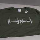 Heartbeat Music Notes Pulse Treble Clef Bass Key DJ Shirt
 - XXL