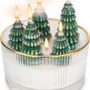 3 x Christmas Tree Candles - Premium Festive Candles for Christmas Decor, Perfect for Home Decorations, Holiday Gatherings, Family Reunions, Festival Parties and Seasonal Celebrations