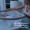 HALO BassiNest Soothing Swivel Sleeper 3.0S Over-Bed Baby Bassinet with 360 Rotation, Adjustable Height, Breathable Mesh, Calm Sounds & Vibrations, Safe Close Sleeping, Lowering Wall for Easy Access