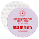 First Aid Beauty Ingrown Hair Pads Aftershave Treatment to Help Prevent Razor Bumps, Exfoliate Underarms & Bikini Area, Sensitive Skin