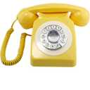 Sangyn Retro Landline Telephone Classic Vintage Corded Phone Old Fashioned Dial Button Desk Phone with Redial Function for Home Office