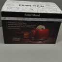 Roter Mond 2 Slice Toaster Retro Stainless Steel with Bagel, Cancel, and Defrost Functions, 6 Bread Shade Settings, Extra Wide Slots and Removable Crumb Tray, Orange