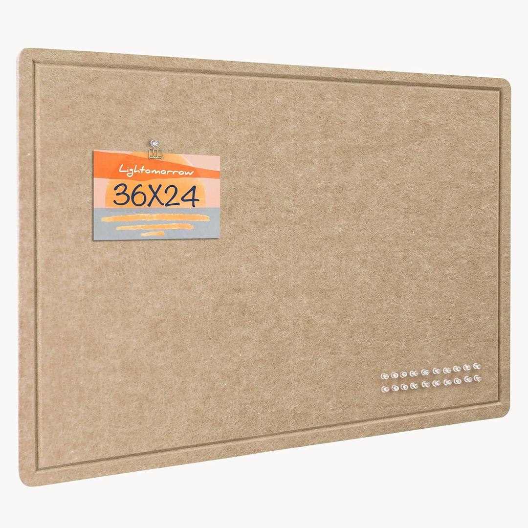 Felt Bulletin Board 36x24 inches, Decorative Pin Board for Home & Office, 23.6" x 35.4"
