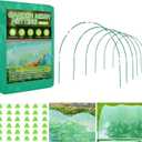 Garden Mesh Netting Kit, 10x30FT Green Ultra Fine Mesh Netting 6 Sets of 8FT Fiberglass Garden Hoops for Raised Beds, Insect Netting Row Cover Net Protect Plants Vegetable Fruits Flowers