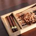 Woho Spanish Cedar Cigar Tray with Adjustable Divider & 6 Count Sheets, Cedar Cigar Tray for Large Cigar Humidor Cabinet/Tupperdor, Cedar Wood Tray for Cigar Storage/Organization/Aging (12"X7"X1.57")
