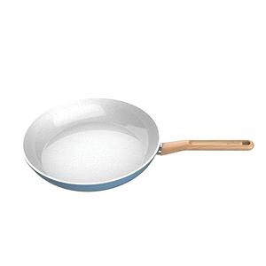 GoodCook Healthy Ceramic Titanium-Infused 12” Fry Pan, Light Blue – Induction Cookware, Nonstick Cooking Pan, Frying Pan Skillet for Eggs, Meats, Vegetables, Sauces, Warming Tortillas