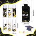 36 Pcs 2026 Graduation Gift Bulk Lip Balms Class of Graduation Party Favors Chapstick Holder Keychain and Lip Balms Set for Students Dry Chapped Lips Classmates Graduation Party