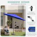 Sannwsg 9 ft Patio Umbrellas, Table Umbrella with Fiberglass Ribs, Outdoor Umbrella with Push Button Tilt/Crank, Market Umbrellas, Porch Umbrela for Backyard, Deck, Garden, Pool