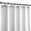 Barossa Design Stall Fabric Shower Curtain Waffle Weave 36 x 75 inches Longer Size, Hotel Grade, Spa, 230gsm Heavy Duty, Water Repellent, Washable, White, 36x75, 1 Pieces
