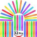 32-Piece 8 Colors Mini Bubble Wands Assortment Party Favors Toys for Kids Child, Christmas Celebration,Thanksgiving New Year, Themed Birthday,Wedding, Bath Time,Summer Outdoor Gifts for Girls Boys