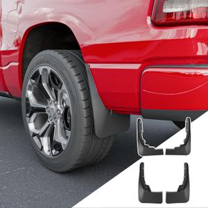 Splash Guard Compatible with 2019-2024 Dodge Ram 1500 Mud Flap ABS 4PCS Front and Rear Mudguard Replacement for 2019-2024 Dodge Ram 1500 Accessories