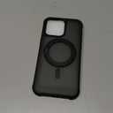 UMIONE 360 Rotatable Magnetic Ring Design for iPhone 15 Pro Max, Built-in Invisible Loop Stand, Compatible with Magsafe, Translucent Ultra Slim Military Grade Shockproof Case - Black