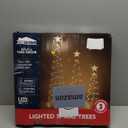 JOIEDOMI 3 Pack Spiral Christmas Tree Lights, 218 LED Outdoor Lighted Tree with Star Topper & Stakes, Christmas Decorations for Yard Porch Patio Garden Holiday Xmas Eve Night Dcor, Warm White