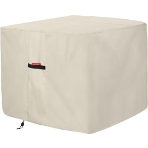 Porch Shield Waterproof AC Covers  Heavy Duty Square Air Conditioner Cover for Outside Unit Up to 30''L x 30'' x 32'', Tan