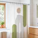 Bonpally Shower Curtain Rod, Adjustable 32-75 Inches Spring Tension Rod, Non-Slip No Drilling Stainless Steel Shower Rods for Bathroom Window Room Divider, Never Rust, Chrome
