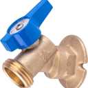 Hausen 1/2-inch or 3/4-inch Sweat x 3/4-inch MHT (Male Hose Thread) Brass Sillcock Valve with Handle Shutoff; cUPC Certified, Compatible with Standard Garden Hoses, 1-Pack