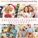ADYOOM Initial Lunch Bag for Adult Women-16