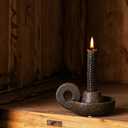 Candle Holder Ceramic Candlestick Holder, Candlelight Stand for Spell Candles, Taper Candles, and Incense, Halloween Christmas Dining Room Home Decoration Display