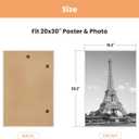 upsimples 20x30 Picture Frame White 3 Pack, Scratch-Proof Poster Frames 20 x 30 for Photo Gallery - Slide-In Strips, Horizontal or Vertical Wall Mounting