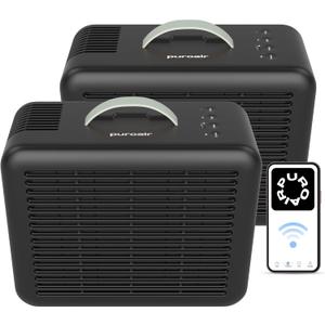 PuroAir Air Purifier 100i Smart HEPA Air Purifiers for Home Pets - Portable Small Air Purifier Filters up to 550 Ft of Pollutants, Smoke, Pollen, Dust - Room Air Purifiers for Bedroom, Office (2PK)