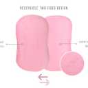 Mila Millie Water Resistant Removable Cover for Newborn Lounger | Minky Sensory Touch Slipcover for Baby Floor Seat | Premium Quality Soft Wipeable Fabric | Hypoallergenic (Blush)