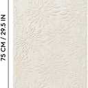 Artoid Mode 2 Pcs Beige 3D Dahlia Floral Jacquard Hand Towels for Bathroom, 100% Cotton Soft Absorbent Bathroom Decor Towels, 13.7 x 29.5 Inch