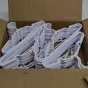 100 Pack White Kids Hangers 11.6 Inch - Baby Clothes Hangers for Toddler & Child, Durable Plastic Children's Hangers for Closet, Pants, Coats, Skirts (Non-Slip, Space-Saving)