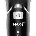 Men's Electric Shaver - MAX-T Corded and Cordless Rechargeable 3D Rotary Shaver Razor for Men with Pop-up Sideburn Trimmer Wet and Dry, IPX7 Waterproof, Plug & Play (Black)