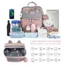 JOLLITO Baby Diaper Bag Backpack with Changing Station, Large Capacity, Stroller Straps and USB Charging Port, Baby Registry Search for Boys & Girls