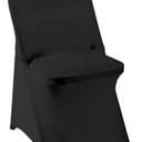 WASIRL Folding Chair Covers Stretch Spandex Chair Covers Upgraded Universal Fitted Chair Cover Protector for Wedding,Party, Banquet, Holidays, Celebration, Decoration (Black, Pack Of 1)