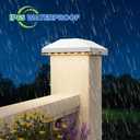 Solar Post Cap Lights Outdoor 12pack - Waterproof Solar Fence Post Lights Fit 4x4 Wooden/Vinyl Posts, White Solar Deck Post Lights Emit Warm White For Outside, Deck Fence/Backyard/Stair Railing/Porch