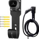 MECMO Tesla Charger Holder - Wall Mount Dock & J-Hook for Model 3/Y/X/S, Heavy Duty Steel EV Charging Cord Hanger