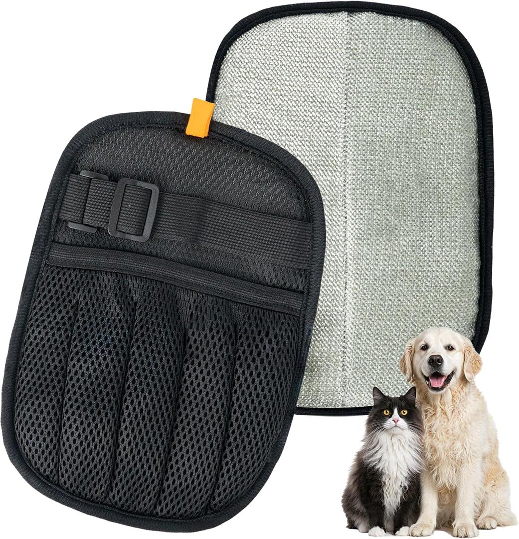 2 x Bifeaw Pet Hair Removal Glove - Adjustable Magic Brush Pet Hair - Dog Cat Hair Remover