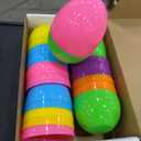 24 Pcs 6 Inch Jumbo Easter Eggs Bulk Colorful Bright Plastic Eggs Empty Fillable Large Easter Eggs Decorative for Egg Hunt, Basket Stuffers Game Supplies Party Favor