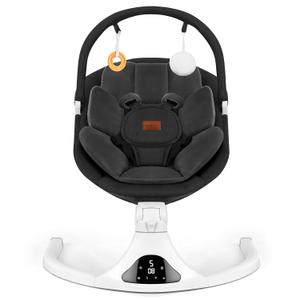 Baby Swing, Electric Infant Swing with Remote Control, 5 Speed Adjustable, Machine Washable Seat, 5 Point Safety Harness, Bluetooth Music, Portable Swing for Babies (Black)