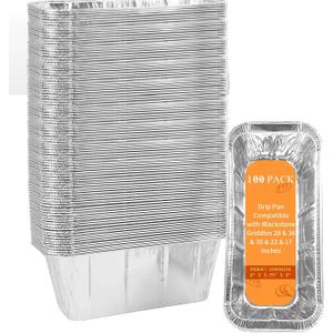 100-Pack Blackstone Grease Cup Liners, Aluminum Foil Drip Pan Liners Disposable for 17" 22" 28" 36" Blackstone Griddle Accessories Drip Tray Holder Grill Rear Grease Catcher Cup Liners