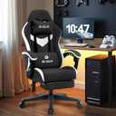 N-GEN GAMING Gaming Chair, Lumbar Support with Breathable Fabric, Black, 25.1 inches x 27.5 inches x 51.5 inches