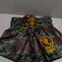 Hardcore Training Classic Muay Thai Shorts Black White Red Camo Blue Kick Boxing MMA Combat Sport Sparring Trunks (XS)