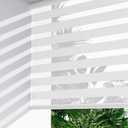 LazBlinds Cordless Zebra Blinds for Windows, Free-Stop Roller Windows Shades with Cassette, Light Filtering Dual Layer Sheer Shades for Home and Office, 37" W x 72" H, White